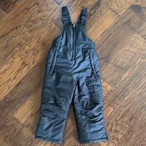 Kids Black Insulated Snow suit Overalls size 4
